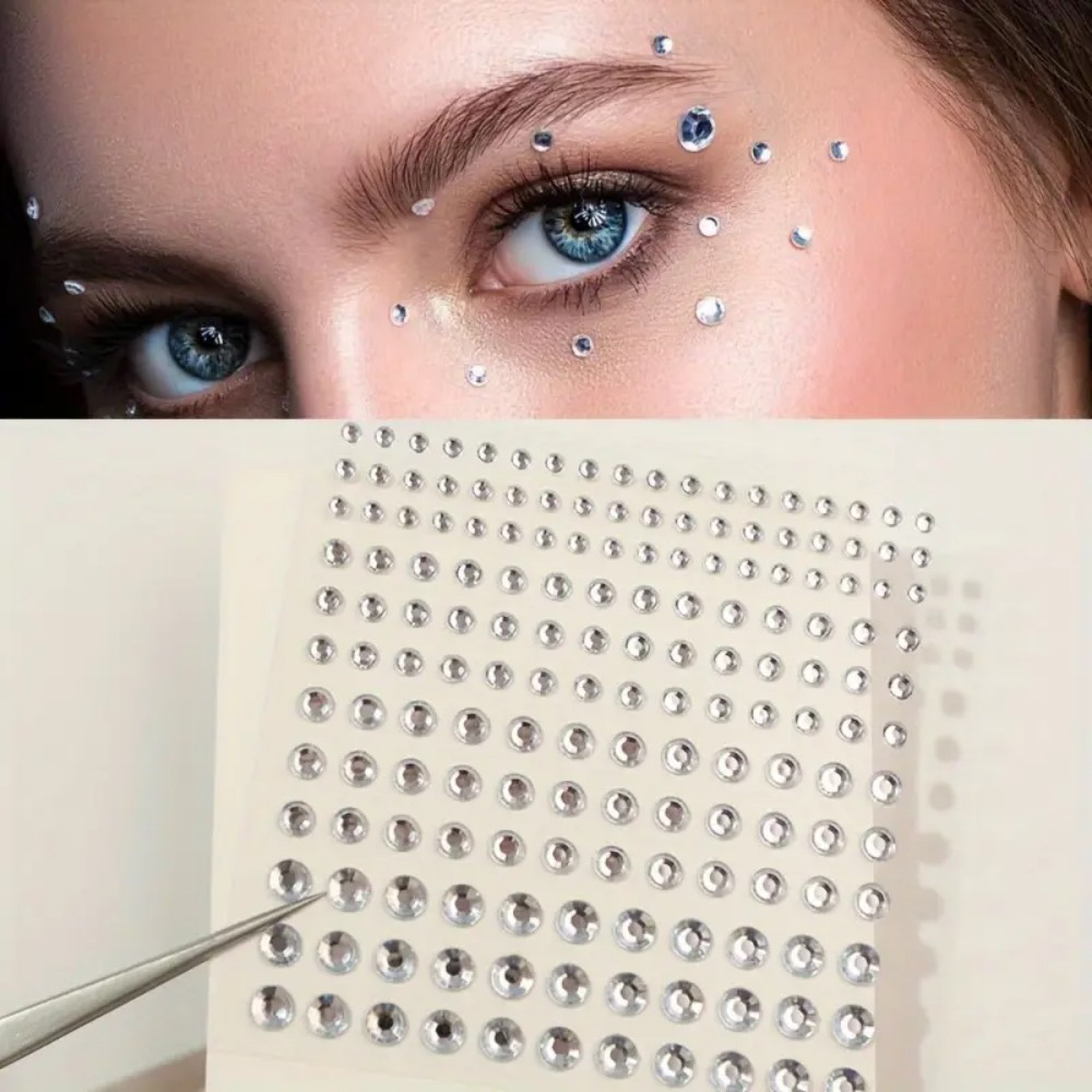 Body Jewelry Stickers - 165 pièces autocollants strass auto-adhésifs, pierres
