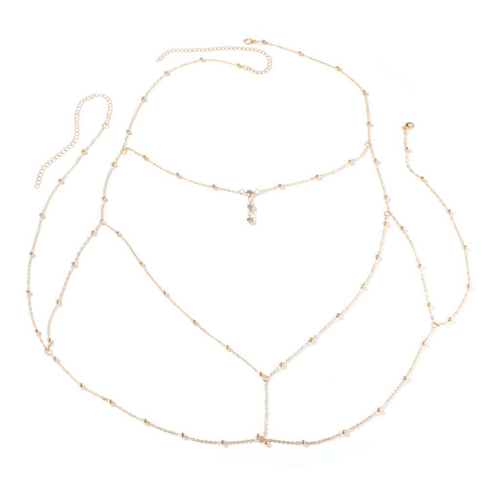 Body Jewelry Necklace - Bijoux de poitrine en cristal pour