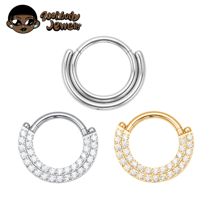 Zoor Body Jewelry - ASTM F136 titane Clicker Septum nez