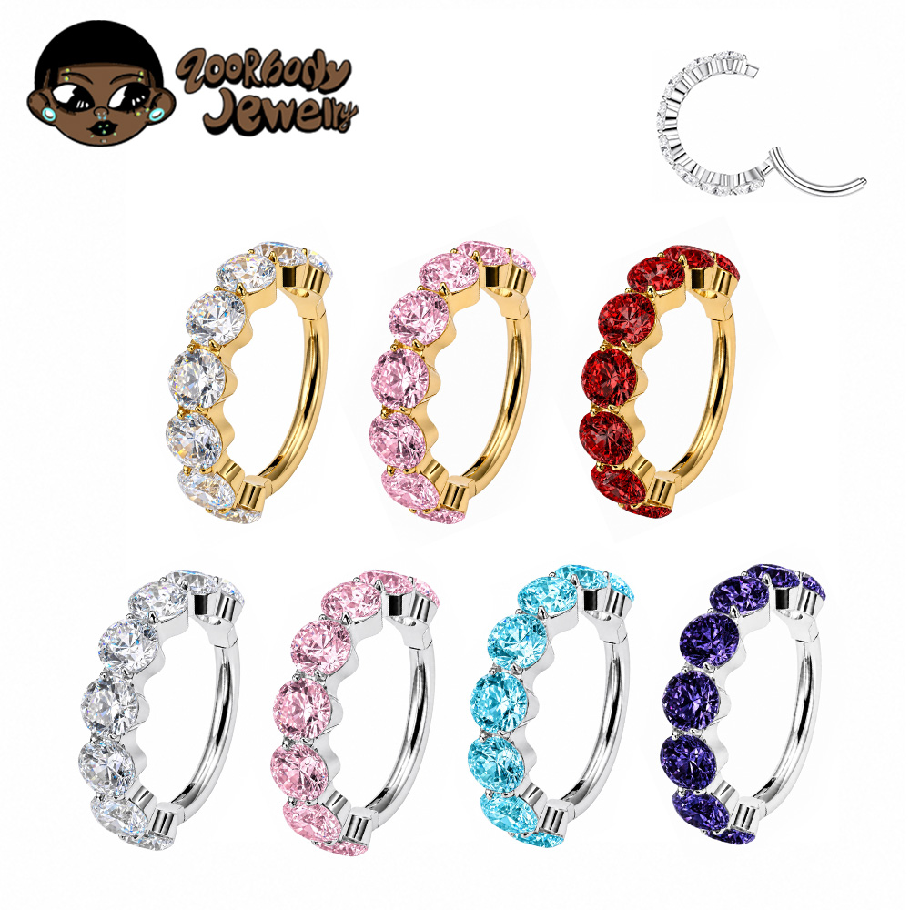 Zoor Body Jewelry - ZOOR F136 Titane Luxe Zircon Anneau