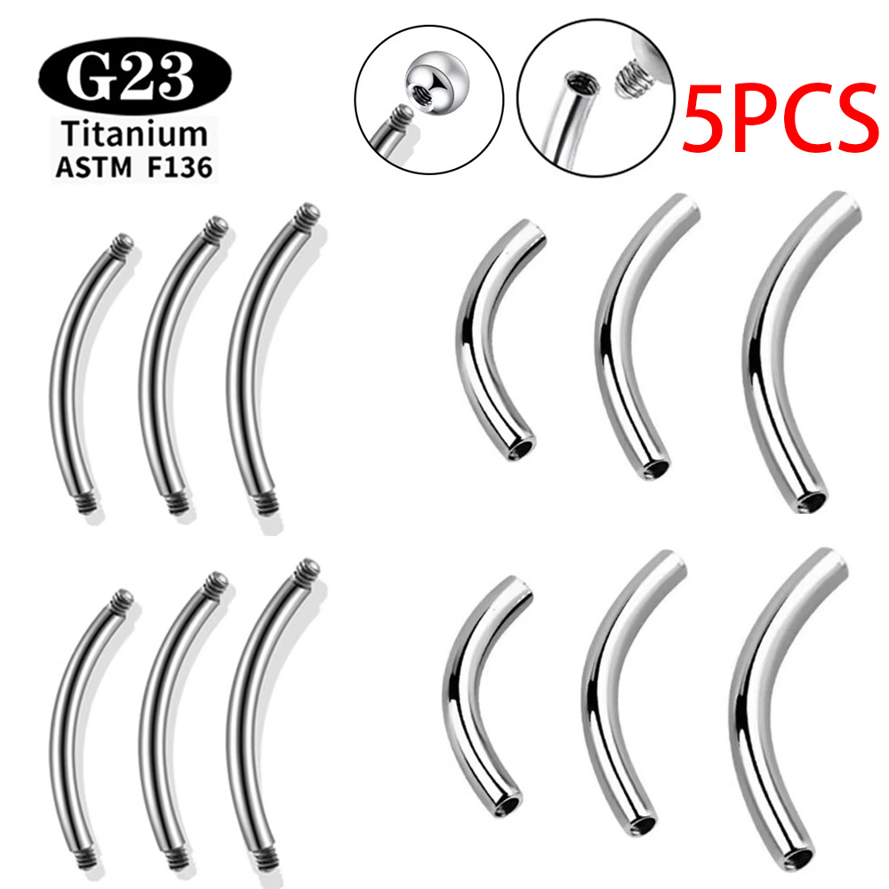Zoor Body Jewelry - Kit de 5 barres courbées en
