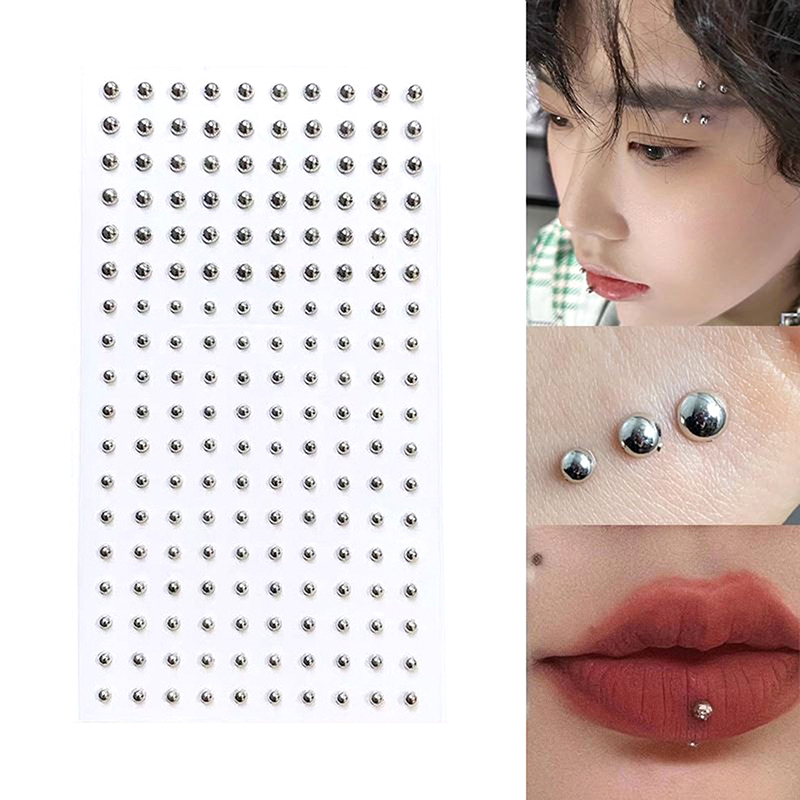 Body Jewelry Stickers - Autocollant diamant faux clou de nez