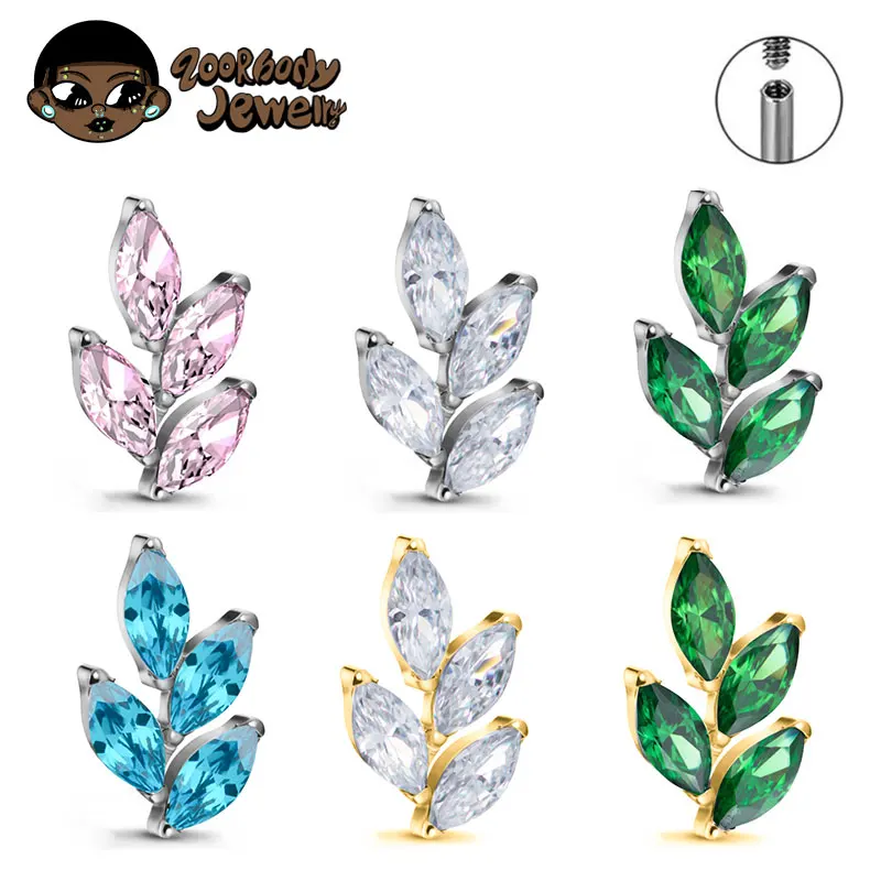 Zoor Body Jewelry - G23 titane gemme CZ oreille conque