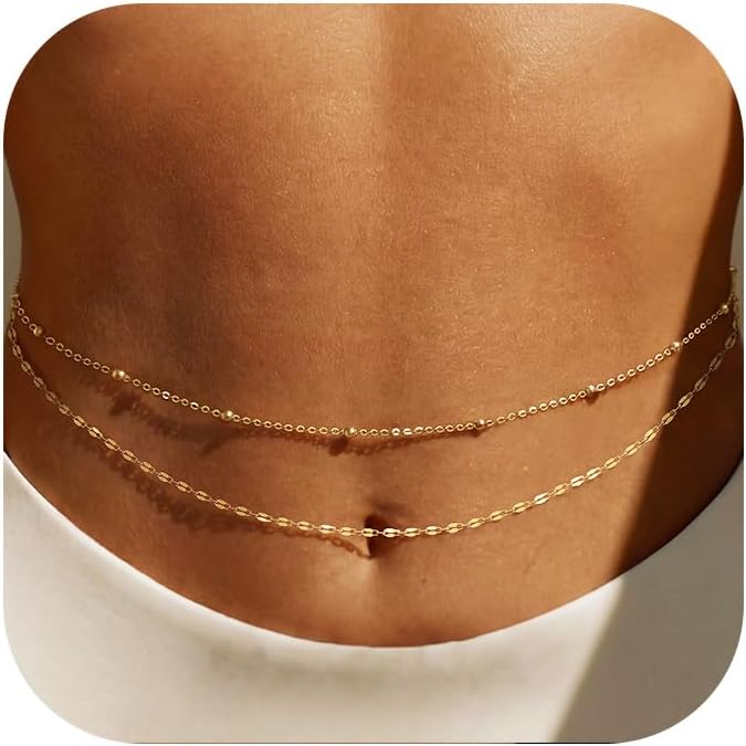 Body Jewelry For Sale - Chaîne de taille plaquée or 14K