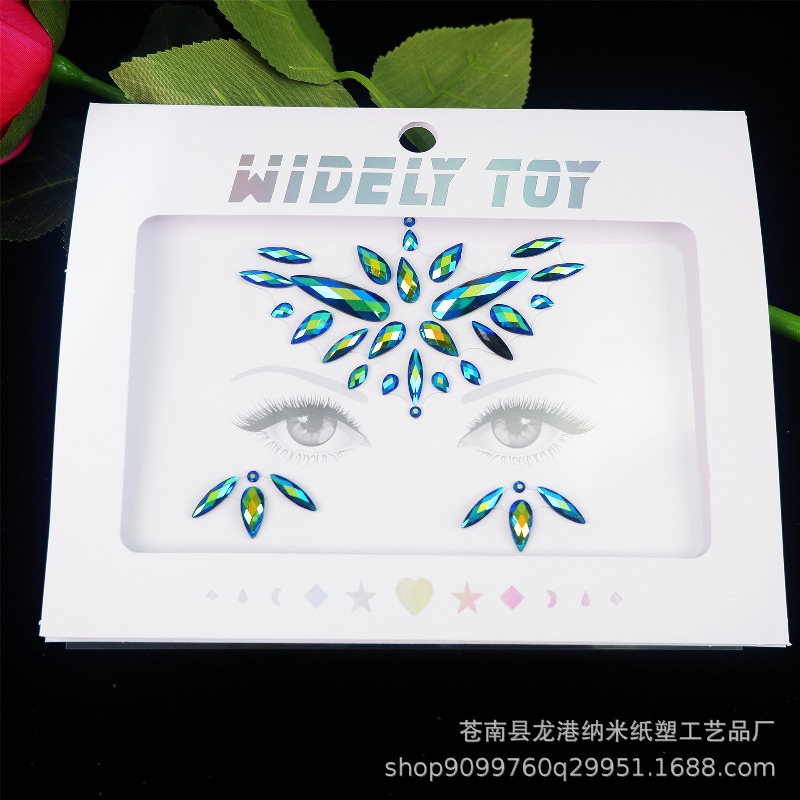 Body Jewelry Stickers - Autocollants visage scintillants en acrylique et