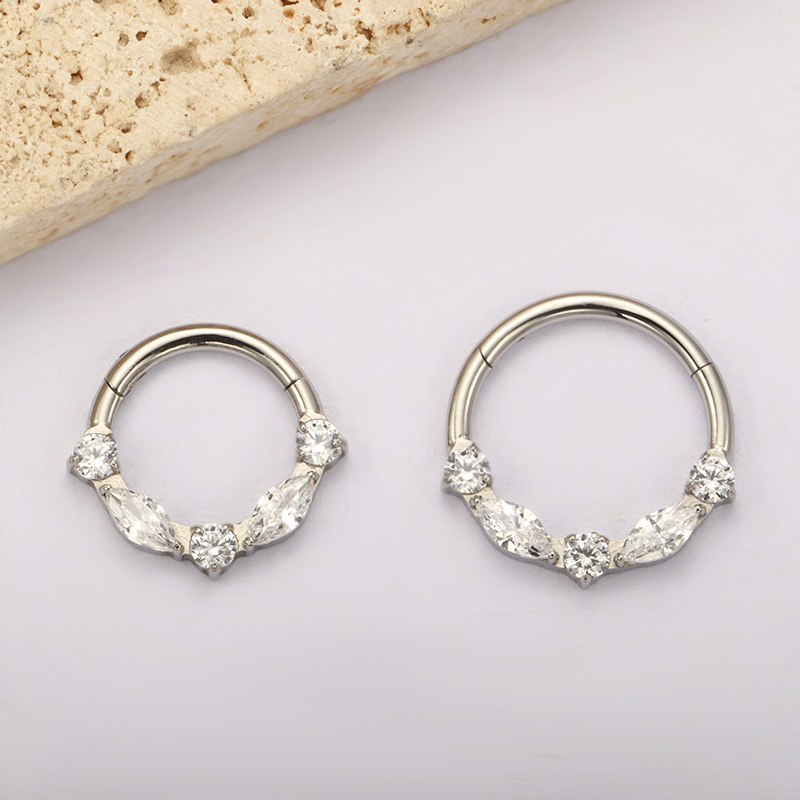 ASTM F136 titane Marquise CZ S - Zoor Body Jewelry avis et prix