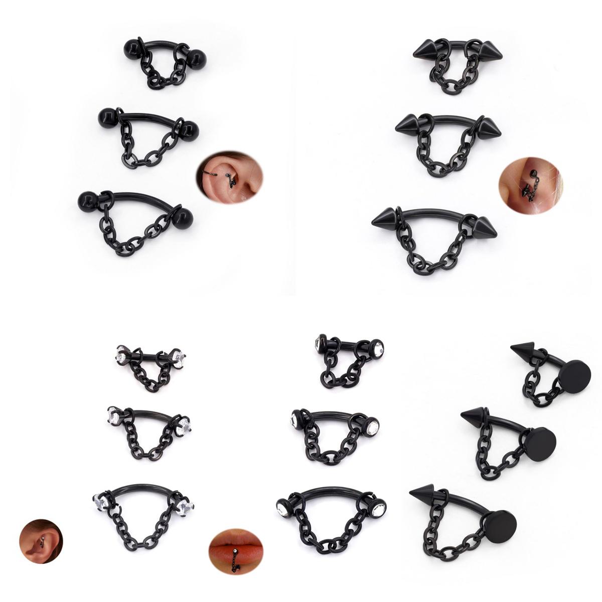 Lot de 3 bijoux de piercing en - Body Jewelry Vertical Labret avis et prix