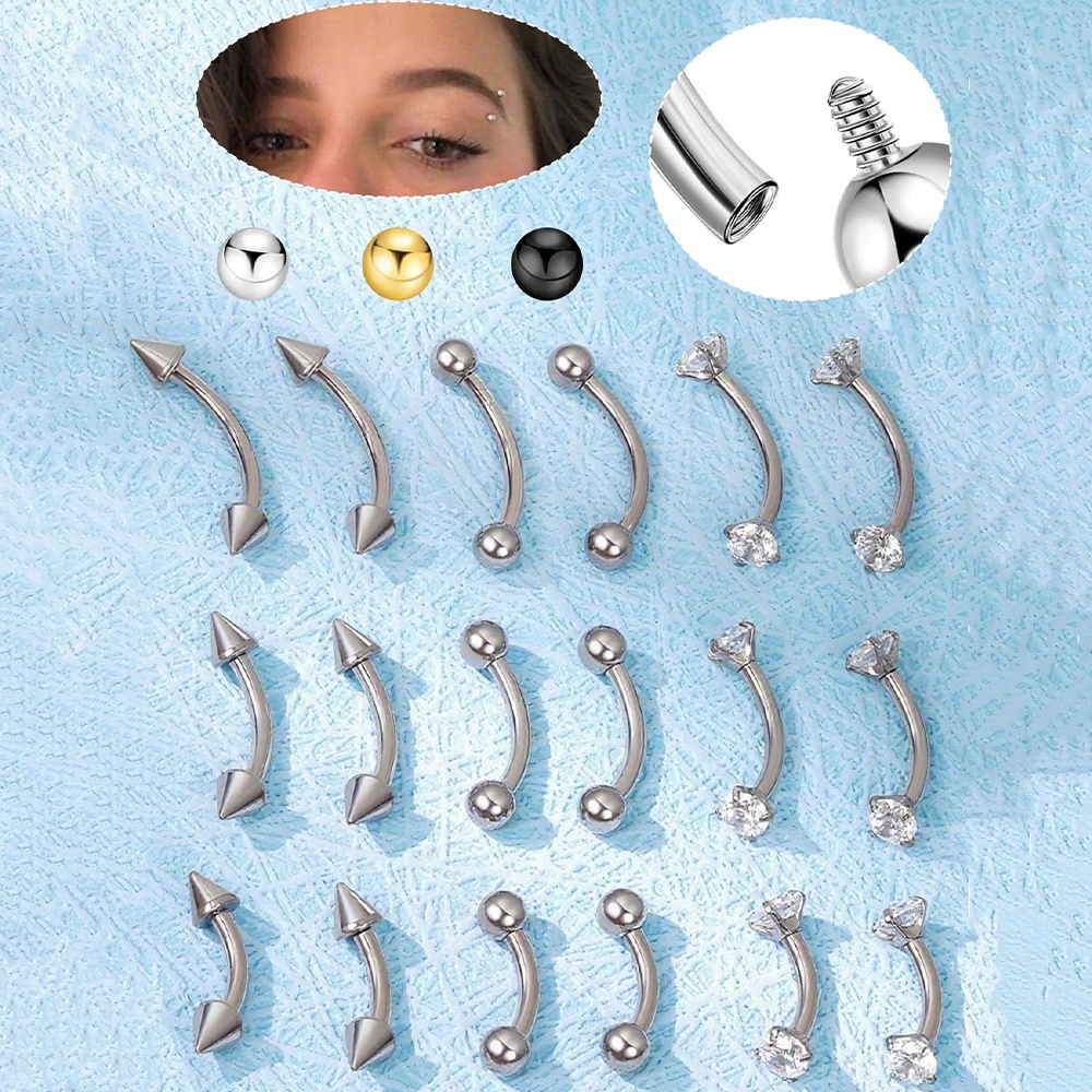 6 pièces 16G en acier inoxydab - Body Jewelry Vertical Labret avis et prix