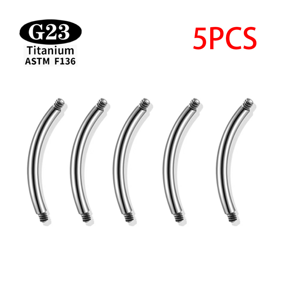 Kit de 5 barres courbées en ti - Zoor Body Jewelry avis et prix