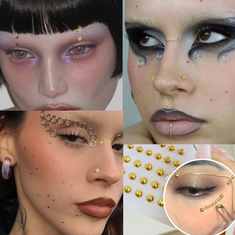 Lot de 661 faux piercings faci - Body Jewelry Stickers avis et prix