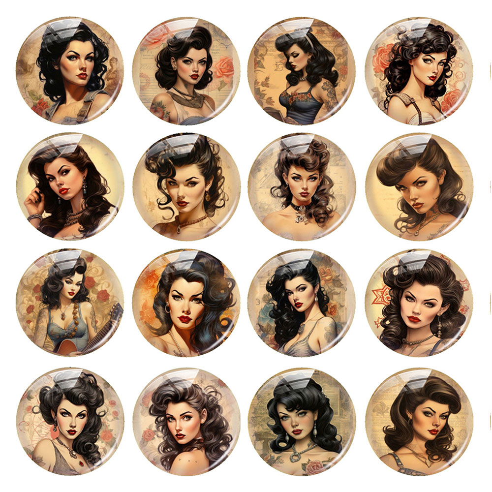 Cabochons en verre vintage à d - Body Jewelry Stickers avis et prix