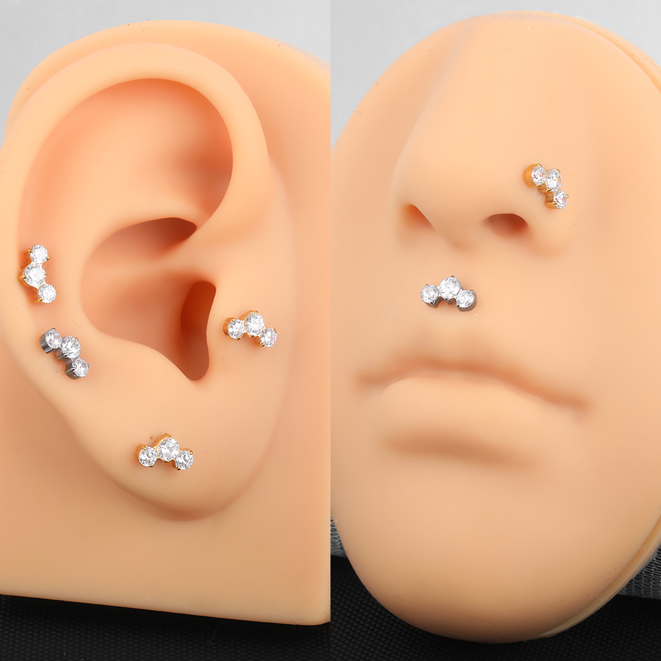 1/5 pièces titane Piercing CZ  - Zoor Body Jewelry avis et prix