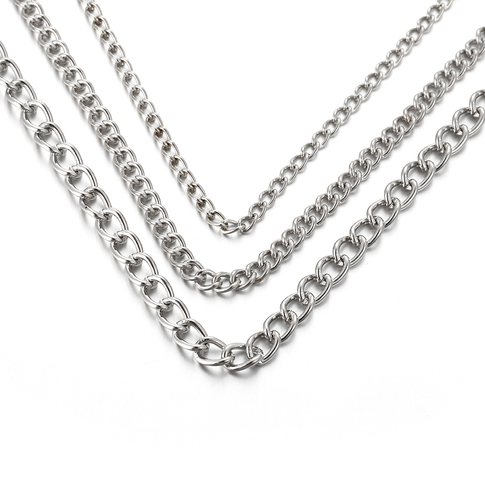 Chaîne fine ovale plate en mét - Body Jewelry Necklace avis et prix