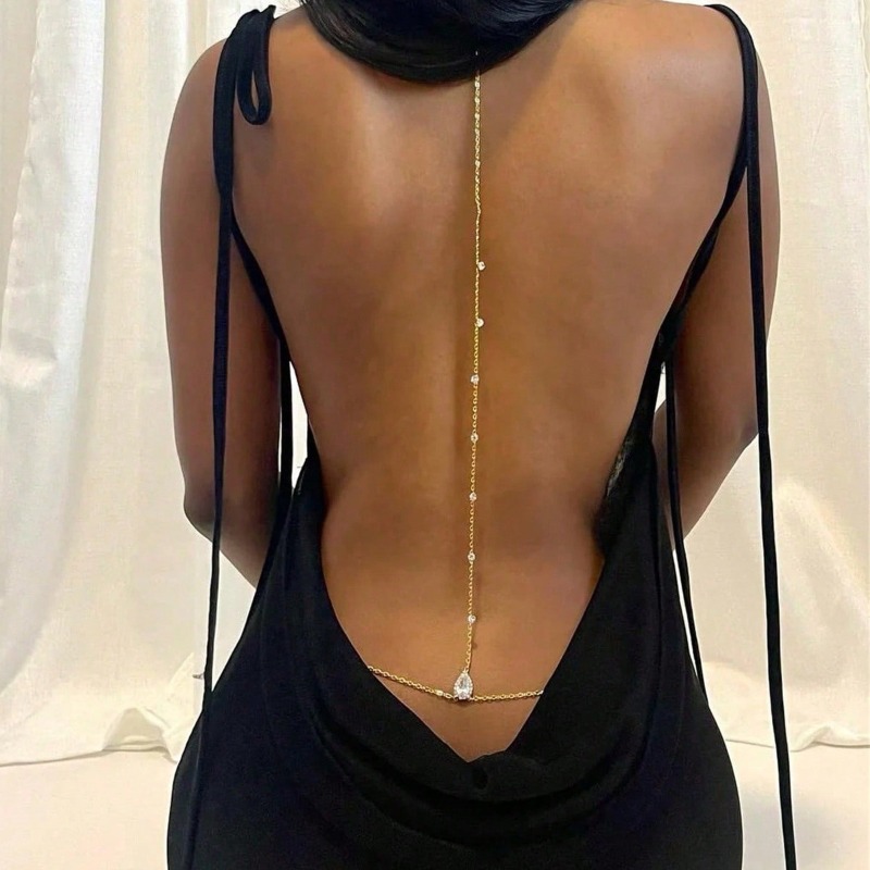 Mariée dos nu strass goutte d' - Body Jewelry Necklace avis et prix