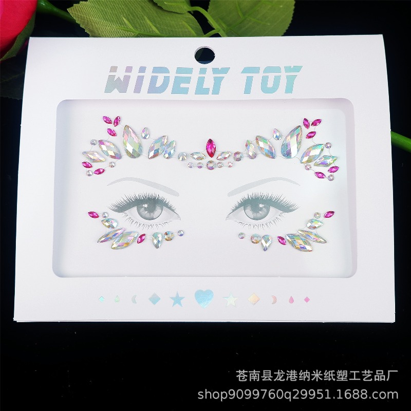 Autocollants visage scintillan - Body Jewelry Stickers avis et prix